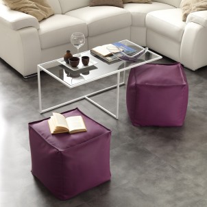 Tavolino Living Moderno "Magico"2 Pouf Tavolino Living Moderno "Magico"2 Pouf